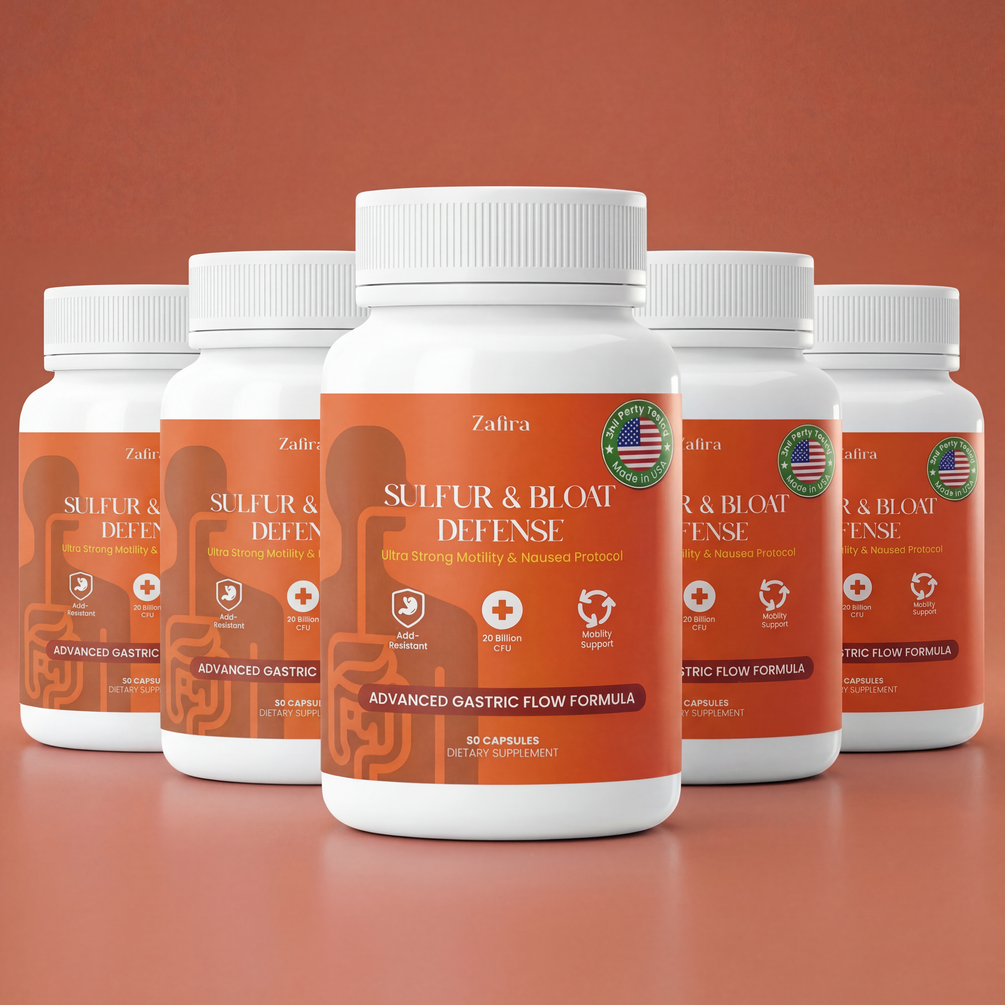 150-Day Supply Zafira Sulfur & Bloat Defence Protocol