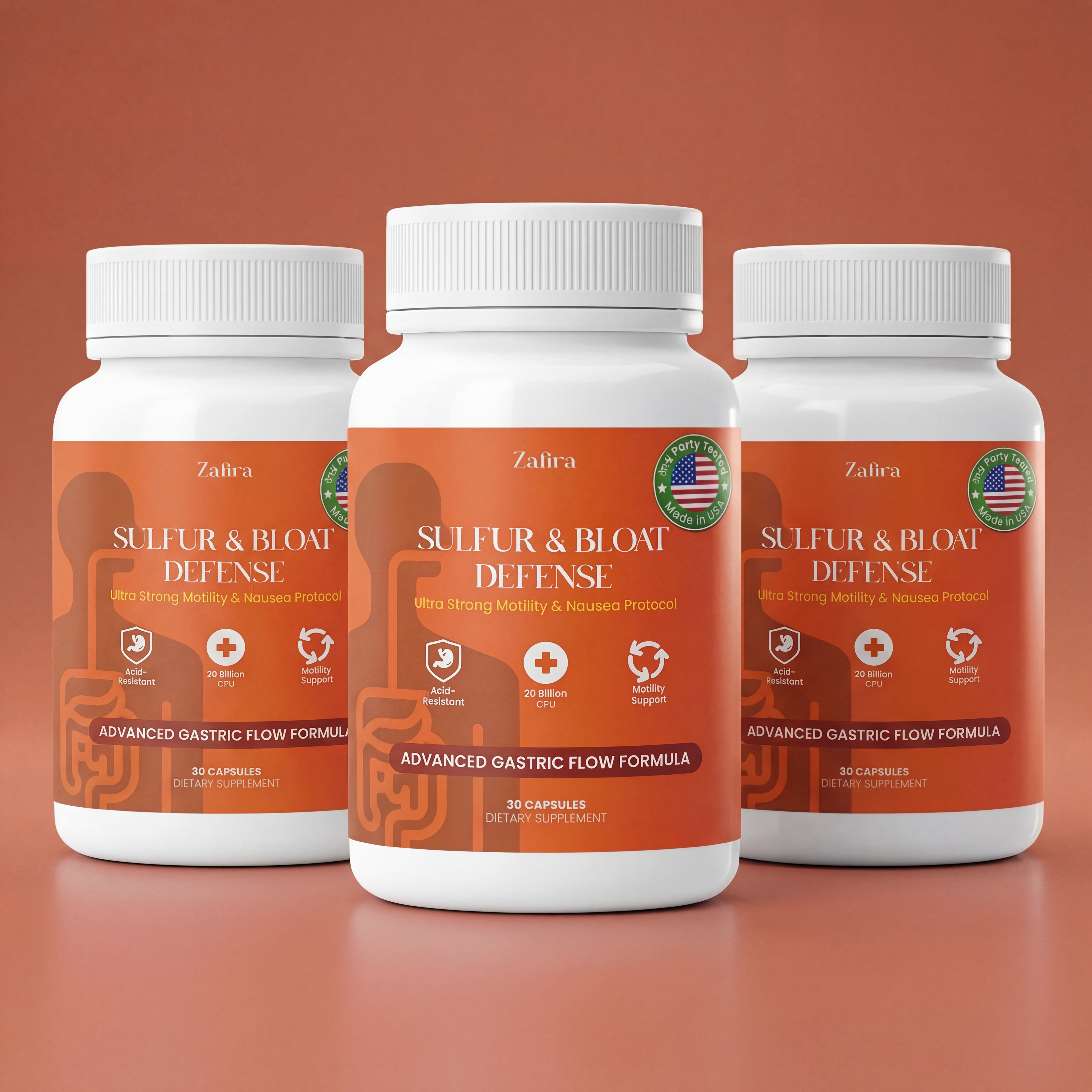 90-Day Supply Zafira Sulfur & Bloat Defence Protocol